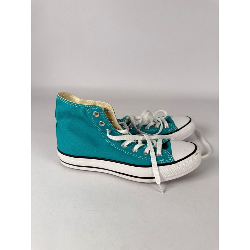 Converse Chuck Taylor All Star High Top Teal Sneaker 144801F Mens 6.5 Womens 8.5 - Picture 4 of 8